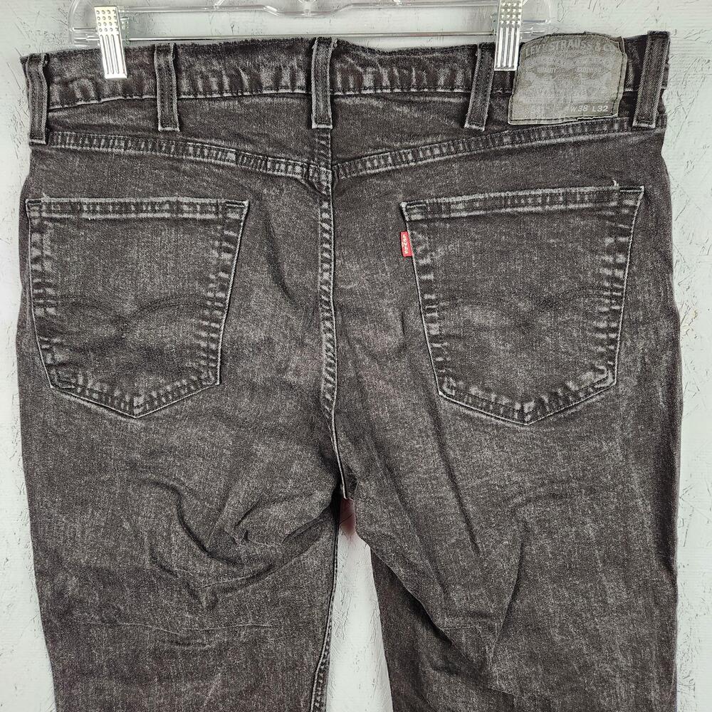 Levis 541 Jeans Mens 38x32 Black Gray Athletic Taper Denim Stretch Pants Western